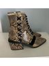 Free People Snake Print Multi Color Ankle Boots Size 6 - photo 7