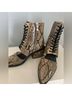 Free People Snake Print Multi Color Ankle Boots Size 6 - photo 6