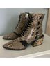 Free People Snake Print Multi Color Ankle Boots Size 6 - photo 3