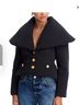 L'Agence x Bert Stern 95% Polyester 5% Elastane 100% Polyester Black Gold Jacket Size 4 - photo 3