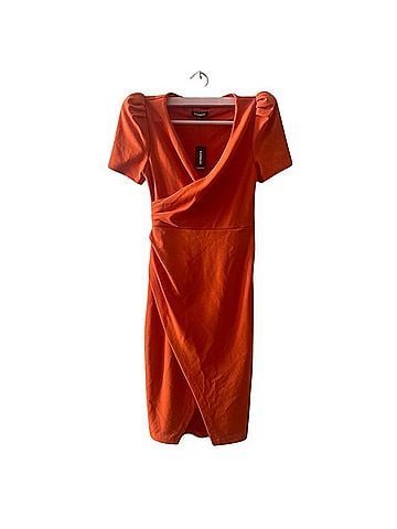 Express Faux Wrap V Neck Maxi Dress Cocktail Dress (view 1)