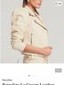 retrofête 100% Leather Ivory Jacket Size L - photo 5