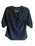 Mix by 41 Hawthorn 100% Polyester Polka Dots Blue White Blouse Size M - photo 1