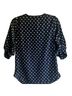 Mix by 41 Hawthorn 100% Polyester Polka Dots Blue White Blouse Size M - photo 2