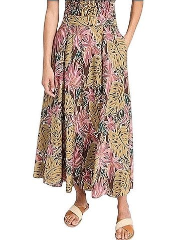 Madewell Crinkled Crepe Maxi Skirt  Casual Skirt (view 1)