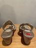 Jack Rogers Orange Silver Wedges Size 6 - photo 3