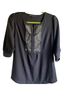Brixon Ivy 100% Polyester Gray Silver 3/4 Sleeve Blouse Size M - photo 1