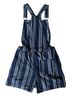 No Boundaries Stripes Blue White Silver Overall Shorts Size XS - photo 2
