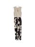 Oltre 100% Polyester Floral Black Ivory Jumpsuit Size S - photo 1