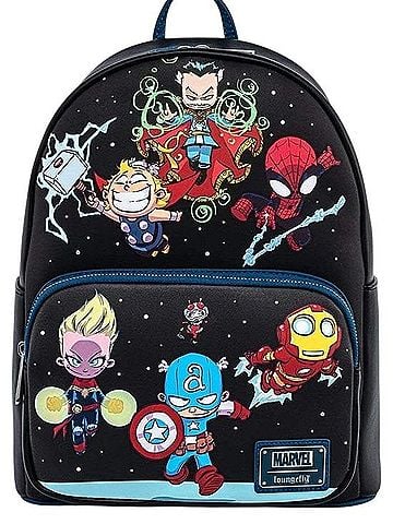 Loungefly Marvel Chibi Group Mini Backpack Backpack (view 1)