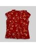 Reformation 100% Viscose Floral Red Short Sleeve Blouse Size 4 - photo 5
