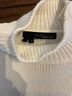 360 Sweater 100% Cotton Stripes White Turtleneck Sweater Size S - photo 3