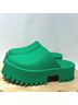 Jeffrey Campbell 100% Rubber Solid Green Mule/Clog Size 7 - photo 6