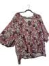 Bluetime Floral Multi Color Short Sleeve Blouse Size XL - photo 2