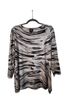 JM Collection Print Black White 3/4 Sleeve Blouse Size L - photo 2