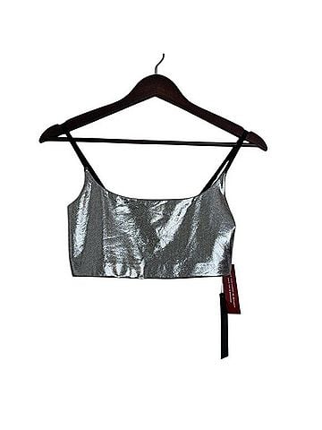 Carbon Liquid Metallic Scoop Sleeveless Top (view 1)