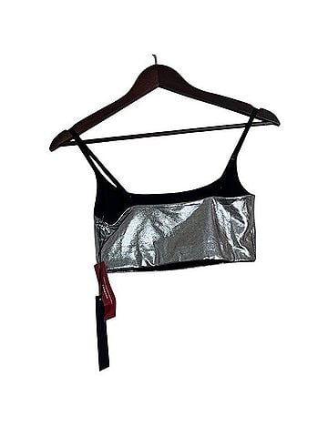 Carbon Liquid Metallic Scoop Sleeveless Top (view 2)