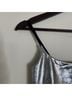 Carbon Solid Silver Sleeveless Top Size S - photo 5