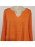 Chico's 100% Linen Solid Orange 3/4 Sleeve Top Size L - photo 5