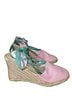 Gap Stripes White Pink Green Wedges Size 6 - photo 1
