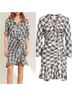 Veronica Beard 100% Viscose Plaid Blue Ivory Cocktail Dress Size 12 - photo 3