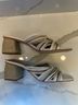 Andre Assous 100% Leather Multi Color Tan White Heels Size 10 - photo 5