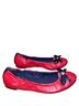 Jack Rogers 100% Leather Red Blue Flats Size 6 1/2 - photo 1