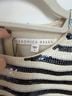 Veronica Beard 100% Polyester 95% Silk 5% Elastane Stripes Black White Short Sleeve Blouse Size 4 - photo 3