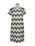 Talbots Floral Chevron-herringbone Black White Casual Dress Size 6 - photo 1