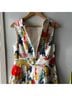 Boden Floral Red Blue Green Pink White Casual Dress Size 8 - photo 11