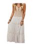 Collaborations White Tan Casual Dress Size M - photo 1