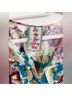 Johnny Was 100% Silk Floral Blue Pink Silk Cardigan Size S - photo 3