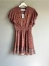 Intermix 100% Silk 60% Recycled Polyester 40% Polyester Floral Tan Casual Dress Size 2 - photo 4