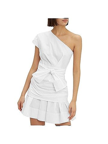 10 Crosby Derek Lam Intermix Tie Front Poplin dress Cocktail Dress (view 2)