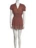 Intermix 100% Silk 60% Recycled Polyester 40% Polyester Floral Tan Casual Dress Size 2 - photo 1