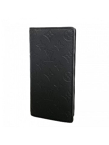 Louis Vuitton Louis Vuitton Monogram Shadow Portefeuille Brazza Long Wallet M62900 Black Men's (view 1)