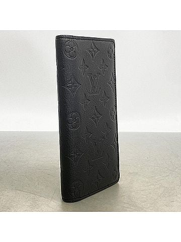 Louis Vuitton Louis Vuitton Monogram Shadow Portefeuille Brazza Long Wallet M62900 Black Men's (view 2)