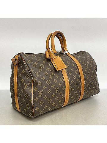 Louis Vuitton Louis Vuitton Bags - Boston Monogram Keepall Bandoulière 45 M41418 Brown Men's & Women's (view 2)