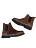 Free People 100% Leather Brown Ankle Boots Size 7 - photo 13