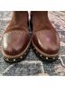 Free People 100% Leather Brown Ankle Boots Size 7 - photo 10