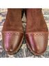 Free People 100% Leather Brown Ankle Boots Size 7 - photo 8