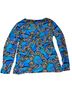Apt. 9 100% Polyester Floral Blue Black Gold Blazer Size M - photo 2
