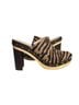 Veronica Beard Zebra Print Brown Tan Mule/Clog Size 7 - photo 1