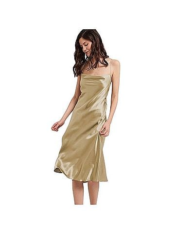 NAP New York Silk Satin Slip Midi Dress Casual Dress (view 1)
