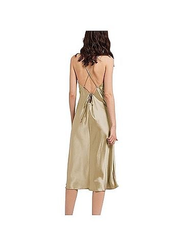 NAP New York Silk Satin Slip Midi Dress Casual Dress (view 2)