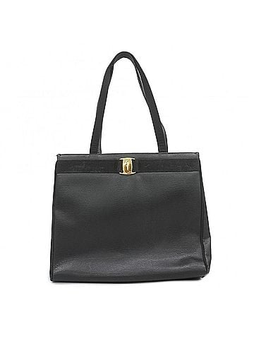 Salvatore Ferragamo Salvatore Ferragamo Vara Leather Shoulder Bag, Black, Women's (view 1)