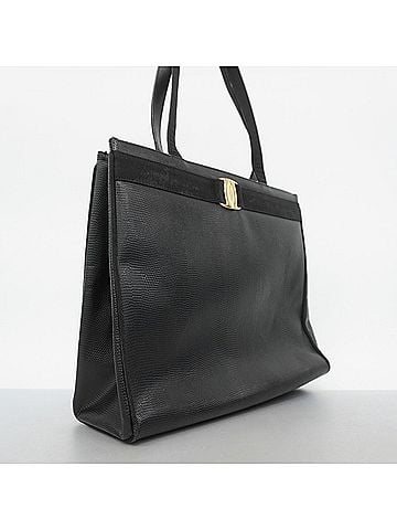 Salvatore Ferragamo Salvatore Ferragamo Vara Leather Shoulder Bag, Black, Women's (view 2)