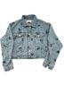 Current/Elliott Print Blue Black Denim Jacket Size L - photo 3