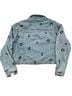 Current/Elliott Print Blue Black Denim Jacket Size L - photo 6