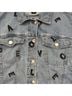 Current/Elliott Print Blue Black Denim Jacket Size L - photo 4